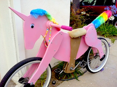 Pearl the unicorn bike