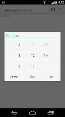 date input on Android